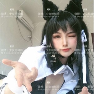 超人气COSER二次元浮力姬(少女枪械师) COS牛奶小怪兽套装