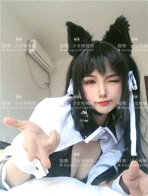 超人气COSER二次元浮力姬(少女枪械师)+COS牛奶小怪兽套装