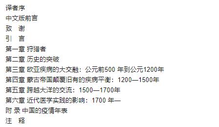 瘟疫与人:历史书籍推荐